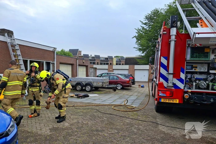 Brand in magazijn van huishoudwinkel