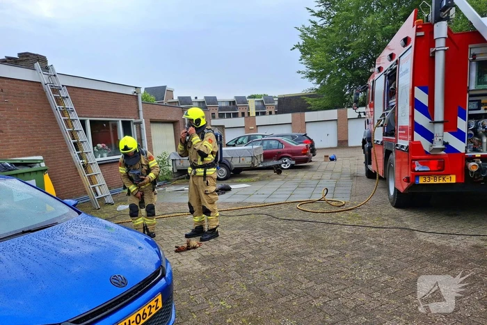 Brand in magazijn van huishoudwinkel