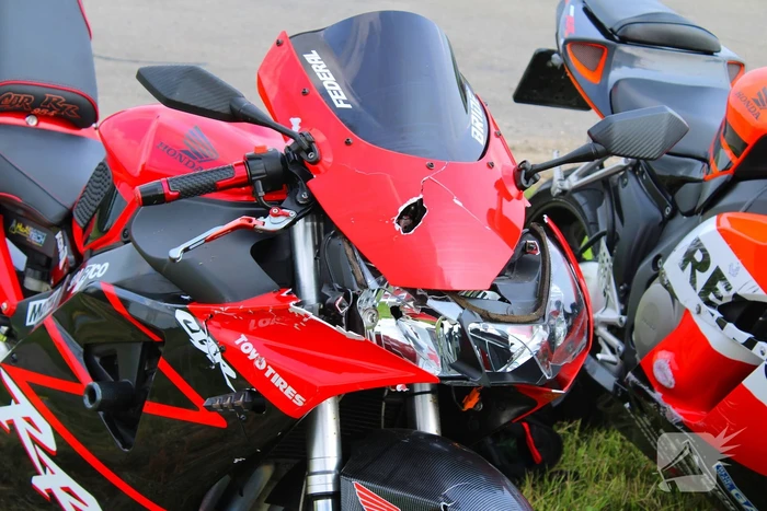 Twee motoren beschadigd bij aanrijding