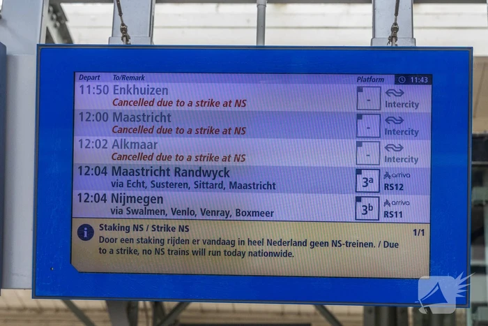 Station leeg door landelijke staking