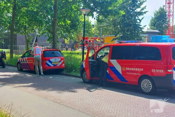 Brand tijdens sloopwerk zwembad