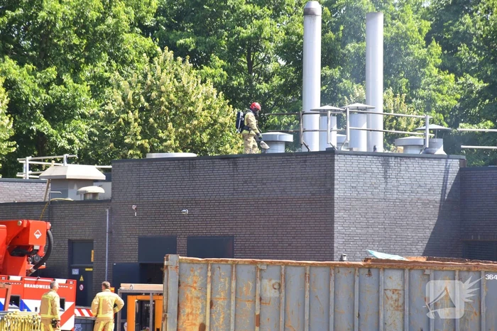 Brand tijdens sloopwerk zwembad