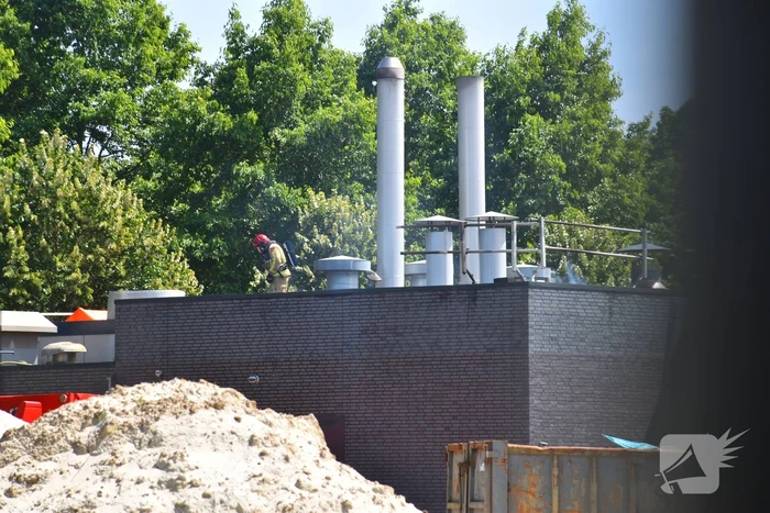 Brand tijdens sloopwerk zwembad