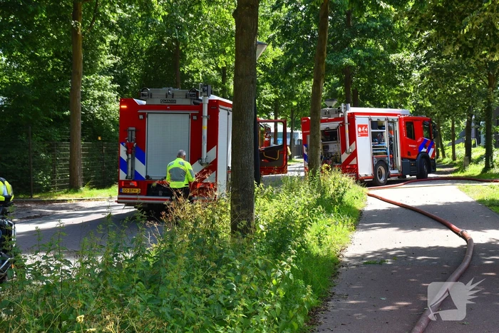 Brand tijdens sloopwerk zwembad