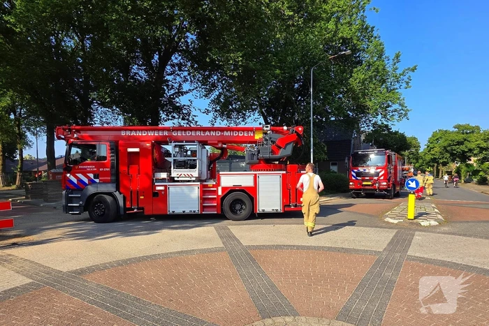 Brandweer verwijdert gevaarlijke hangende tak