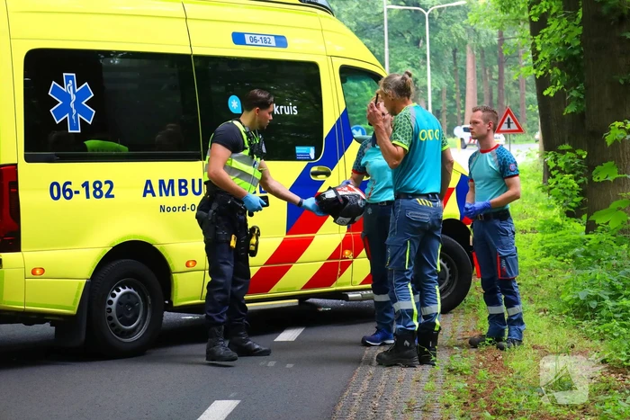 Motorrijder gewond na eenzijdig ongeval