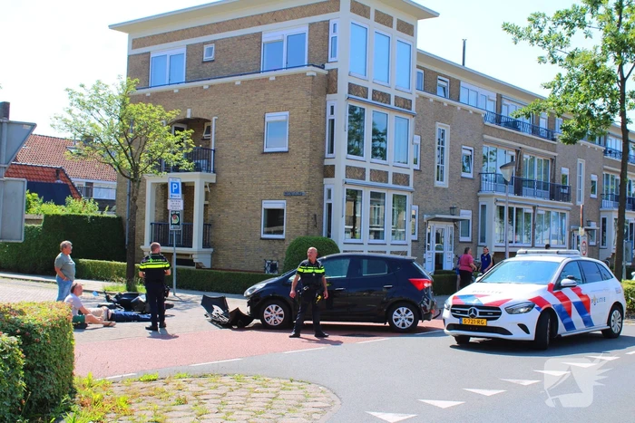 Scooterrijder over het hoofd gezien