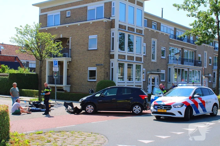 Scooterrijder over het hoofd gezien