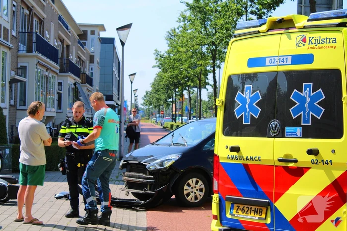 Scooterrijder over het hoofd gezien