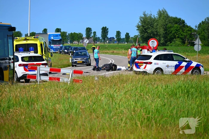Ernstig ongeval met scootmobiel en auto