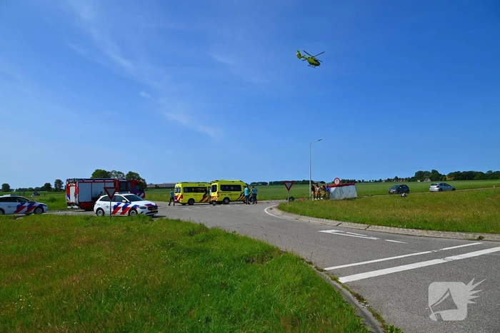 Ernstig ongeval met scootmobiel en auto