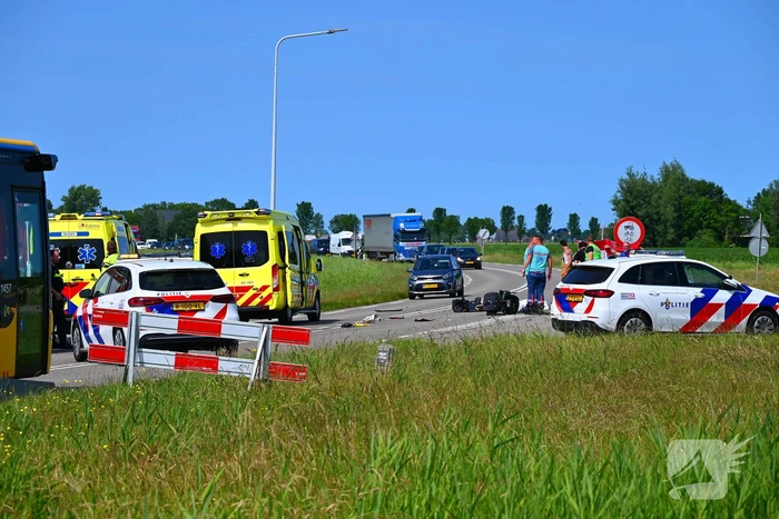 Ernstig ongeval met scootmobiel en auto
