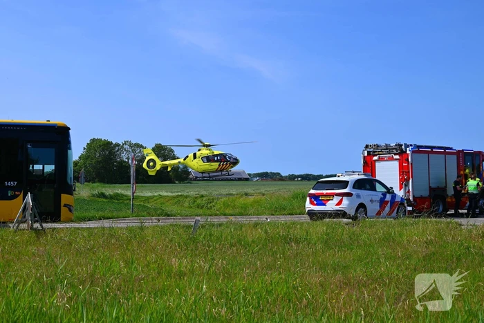 Ernstig ongeval met scootmobiel en auto