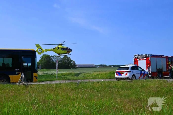 Ernstig ongeval met scootmobiel en auto