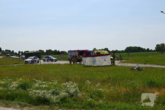 Ernstig ongeval met scootmobiel en auto