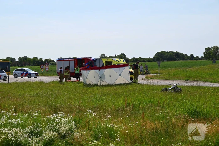 Ernstig ongeval met scootmobiel en auto