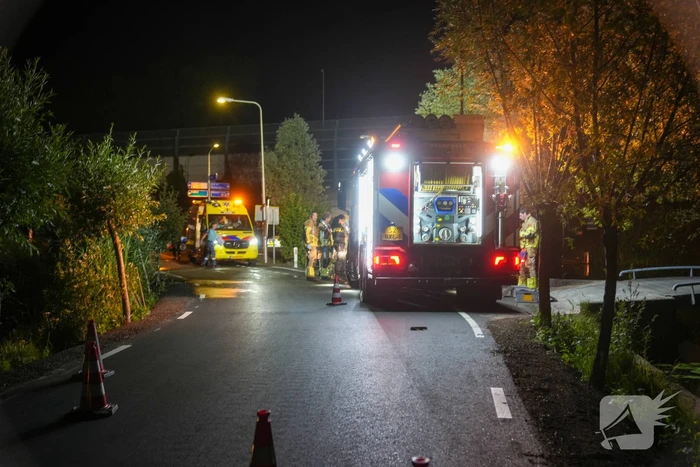 Auto te water op de kop