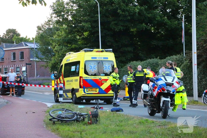 Traumahelikopter ingezet bij fietsongeval