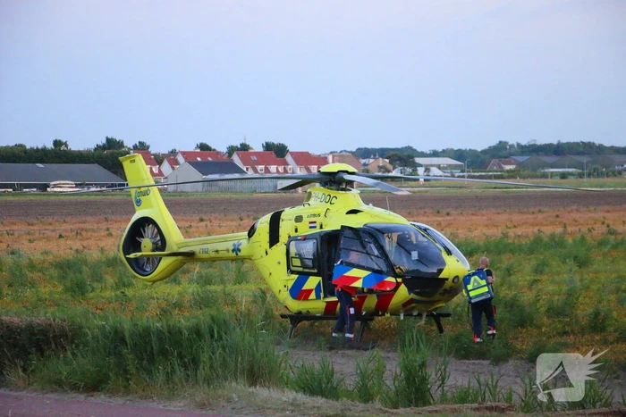 Traumahelikopter ingezet bij fietsongeval