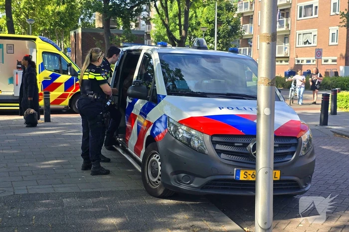 Bestelbus rijdt door na ongeluk