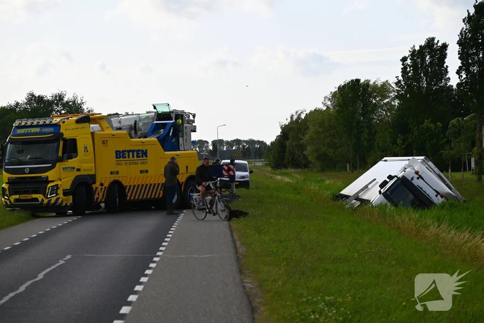 Hijskraan ingezet voor berging