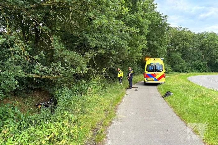 Motorrijder gewond na val