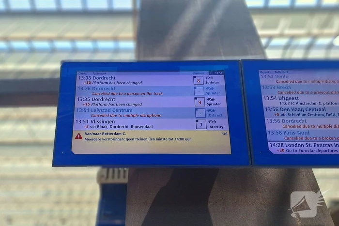 Treinverkeer plat door verstoringen