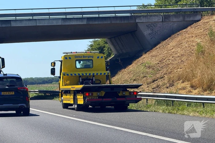 Ongeval op snelweg veroorzaakt hinder
