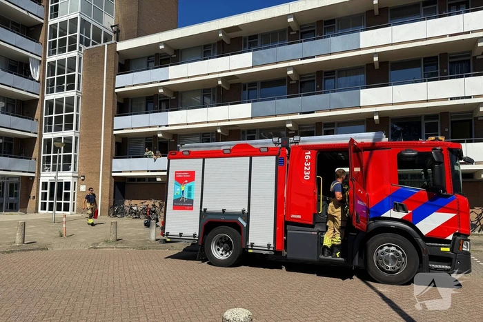 Ambulance ter plekke na brandmelding