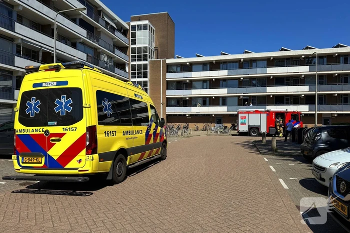 Ambulance ter plekke na brandmelding