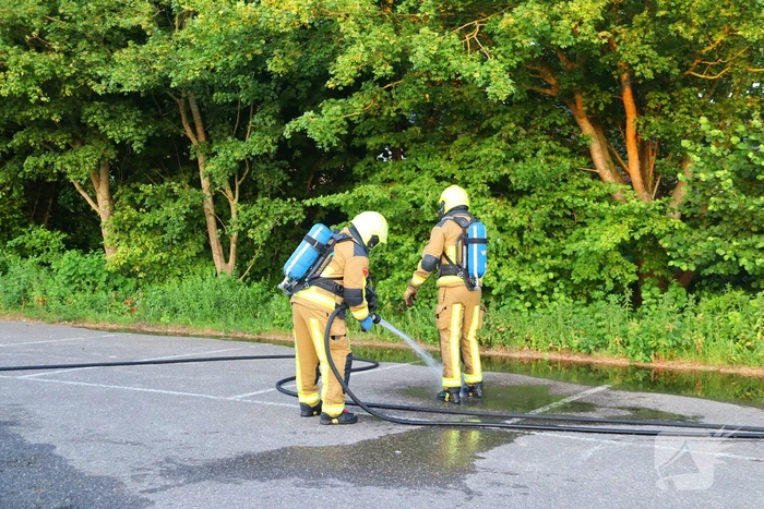 Berg gras in brand