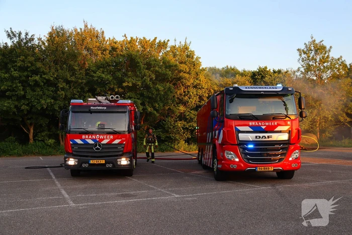 Berg gras in brand