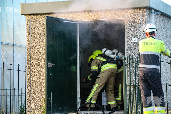 Rook uit technische ruimte door brand