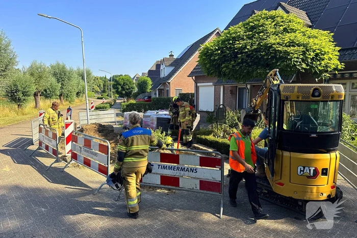 Gaslekkage veroorzaakt onrust tijdens graafwerkzaamheden