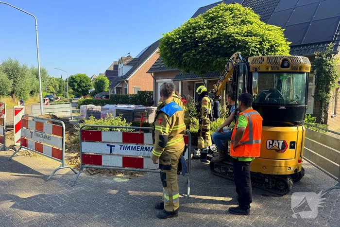 Gaslekkage veroorzaakt onrust tijdens graafwerkzaamheden