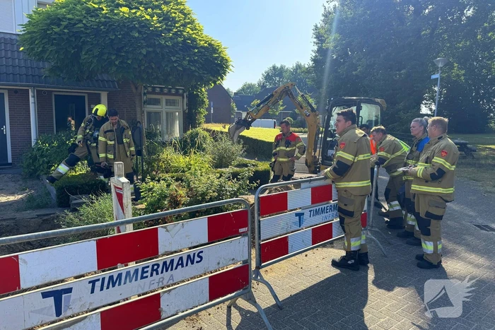 Gaslekkage veroorzaakt onrust tijdens graafwerkzaamheden