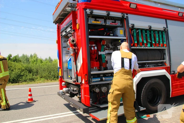 Brand in berm en struikgewas