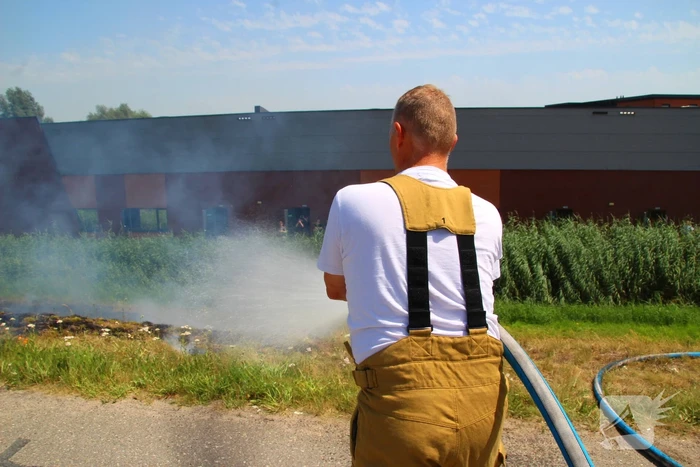 Brand in berm en struikgewas