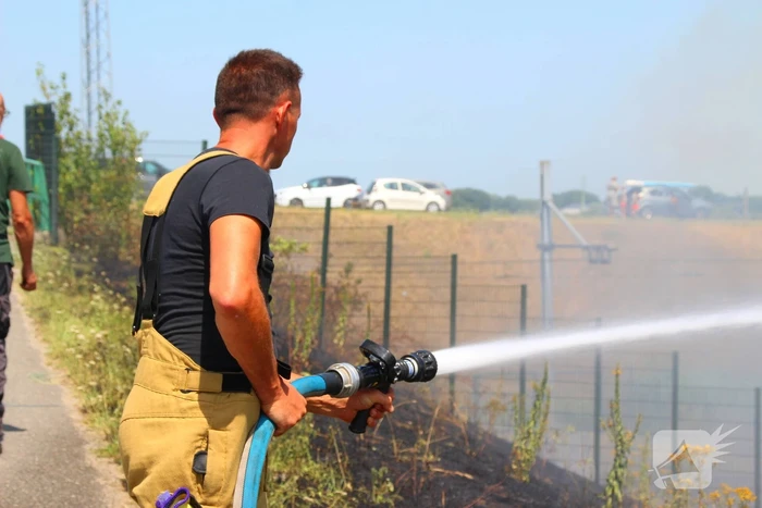 Brand in berm en struikgewas