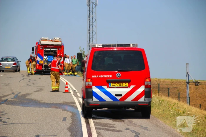 Brand in berm en struikgewas