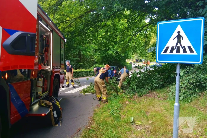 Stormschade zorgt voor gevaar op de weg