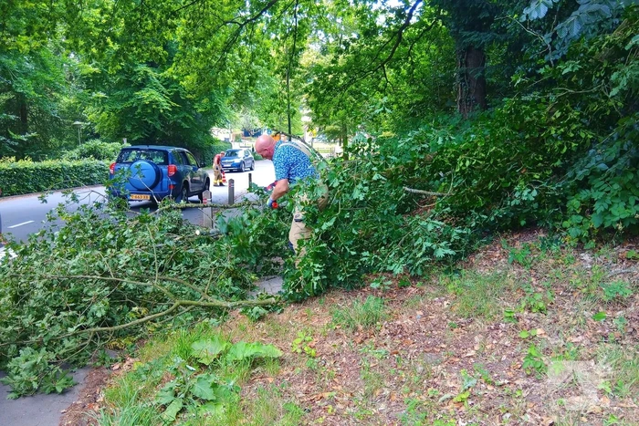 Stormschade zorgt voor gevaar op de weg