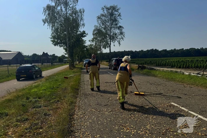 Boom blokkeert weg na storm