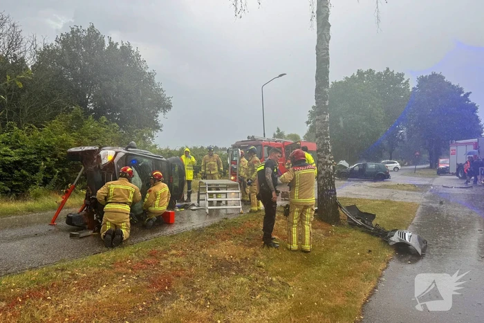 Gewonde en ravage na ongeval, veroorzaker aangehouden