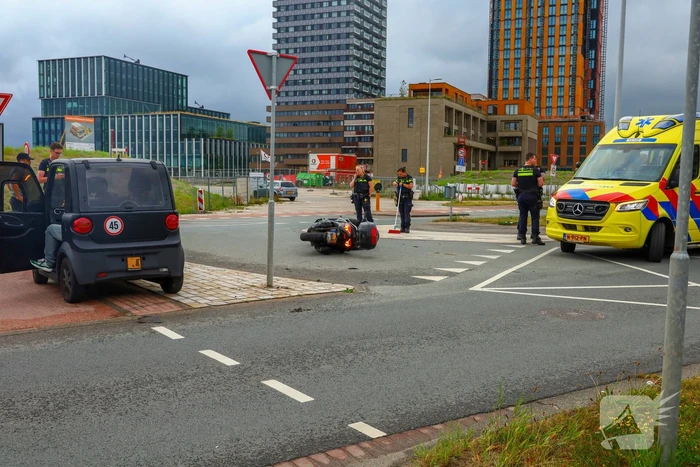 Motorrijder gewond na aanrijding met brommobiel