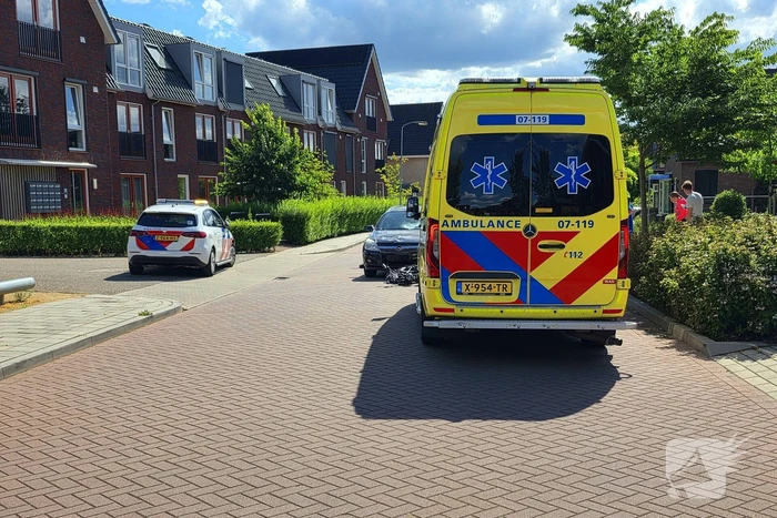 Fatbiker komt ten val na aanrijding met auto