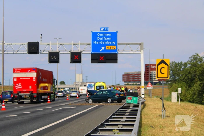 Aanrijding met letsel op snelweg