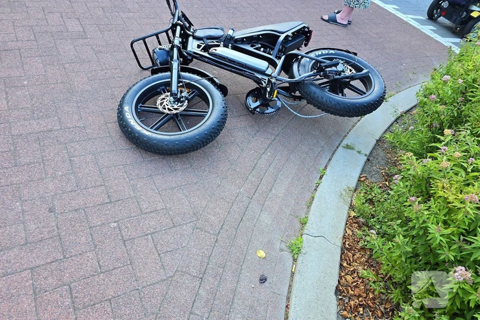 Botsing tussen fatbike en fiets