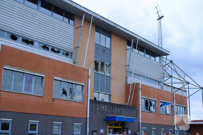 Vernielingen bij voormalig stadion