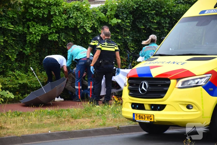 Fietser gewond na schrik van hond